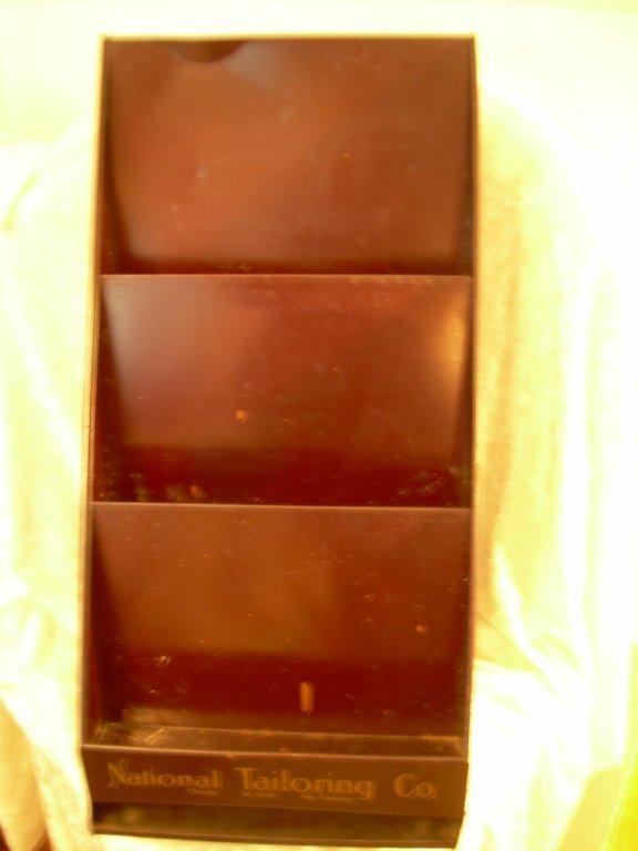 Vintage National Tailoring Co. Metal Display Shelf, Advertising, c. 1890-1920