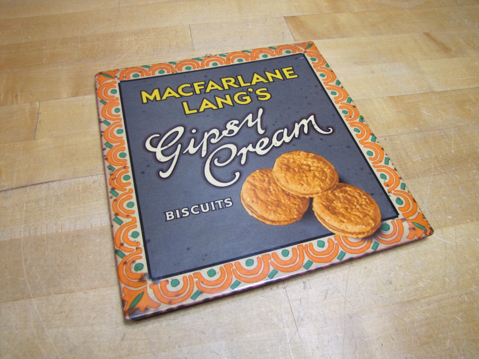 MACFARLANE LANG’S GIPSY CREAM BISCUITS Anique Advertising Sign TOC Country Store