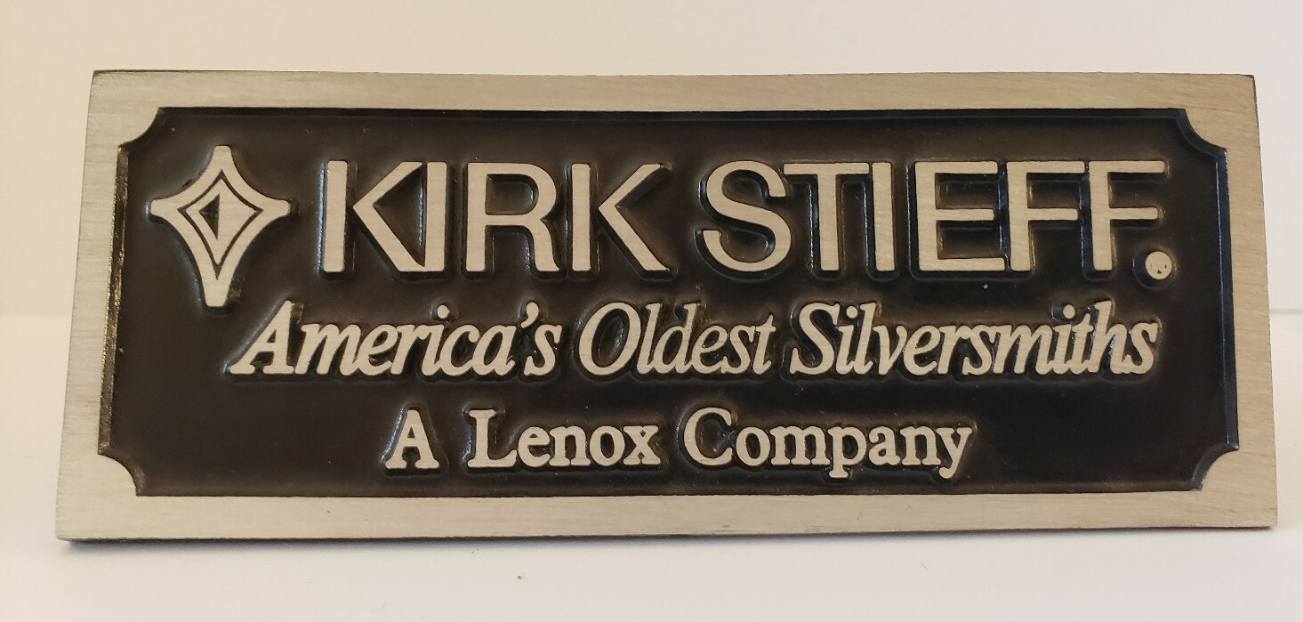 Vintage “KIRK STIEFF SILVERSMITHS” Dealer Promo Store Advertising Display Sign