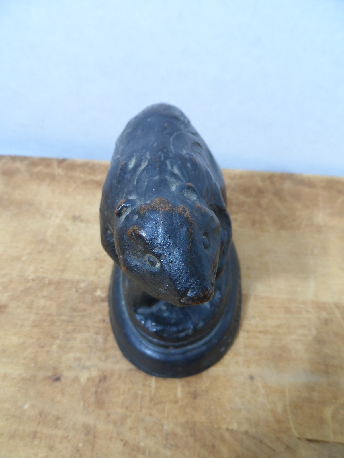 BEAVER COAL Original Old Bronze Clad Advertising Statue Store Display Sign Phila
