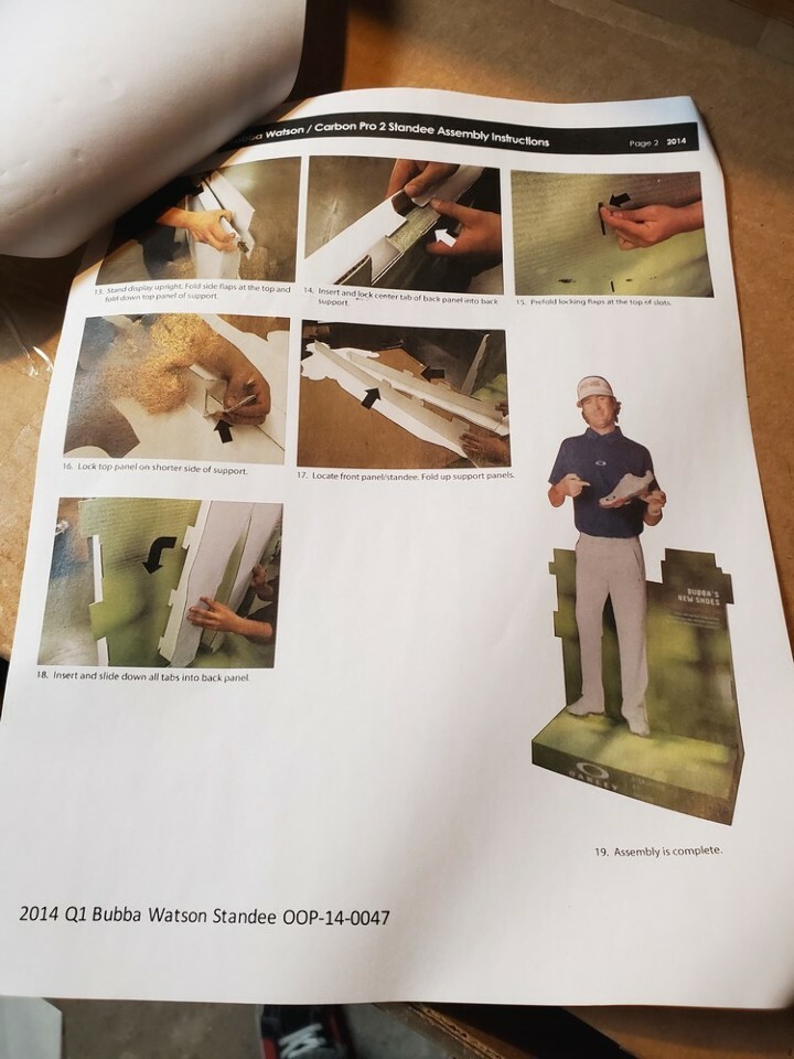 OAKLEY 2014 Bubba Watson HUGE Floor Standee display New Old Stock In Box PING