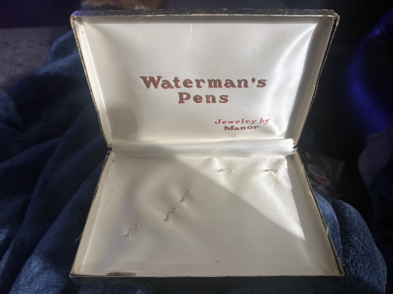 Vintage Waterman’s Pens Box advertising / display box Jewelry by Manor box only