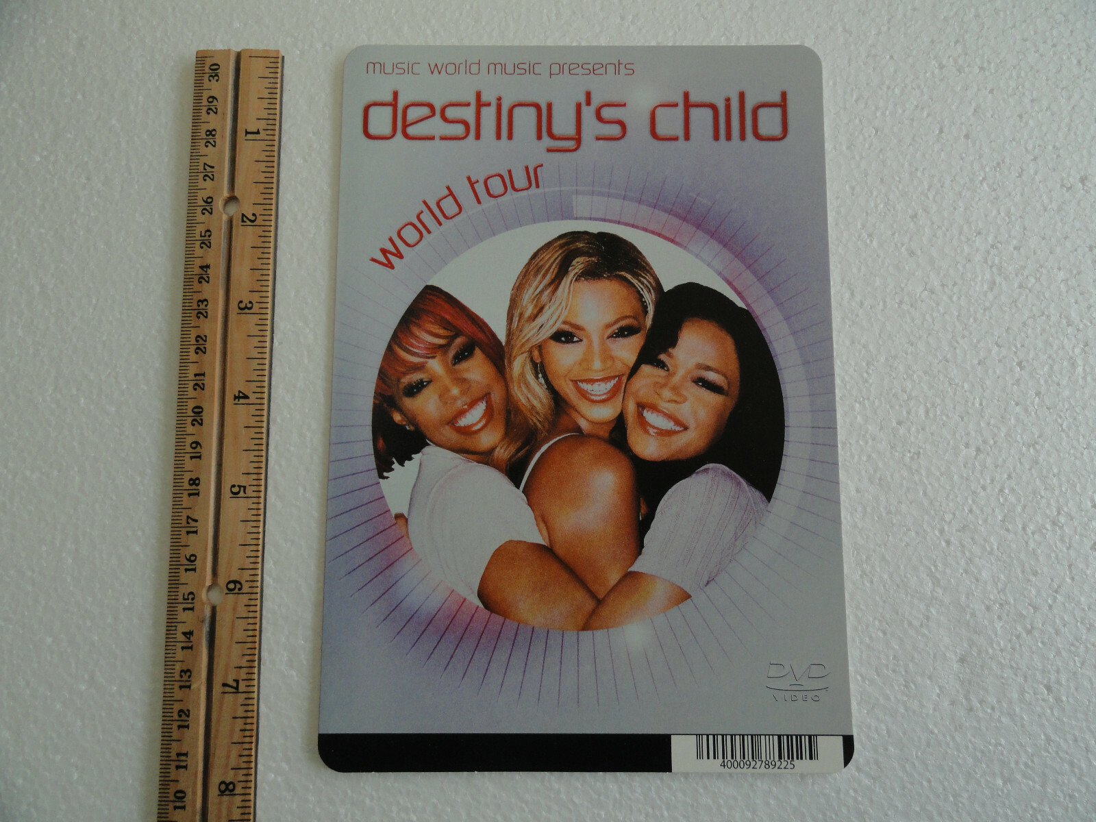 DESTINY’S CHILD WORLD TOUR – BLOCKBUSTER VIDEO BACKER CARD 5.5″X8″ *NO MOVIE