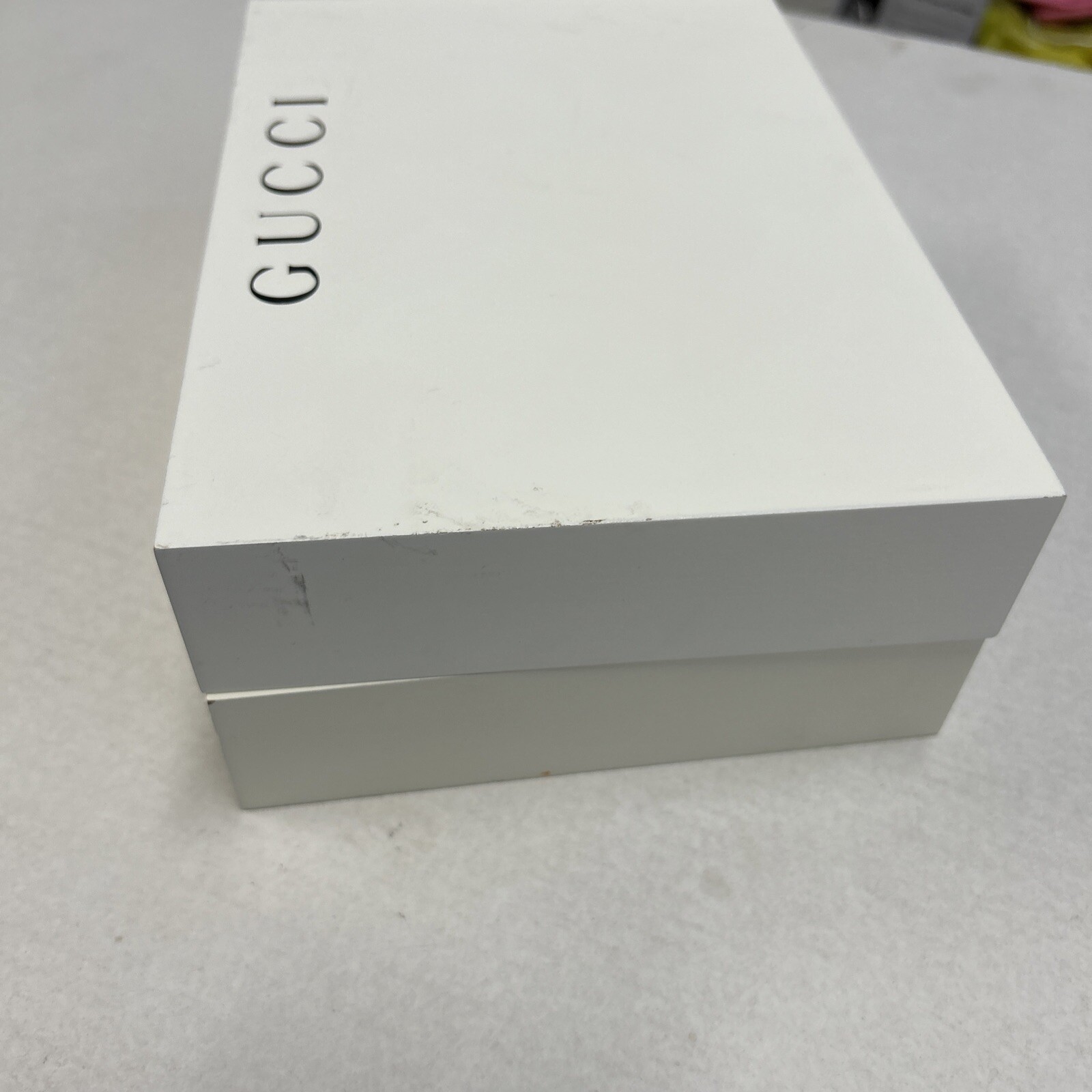 ( 2 ) GUCCI Display Countertop Platform Shelf Store Dealer Logo