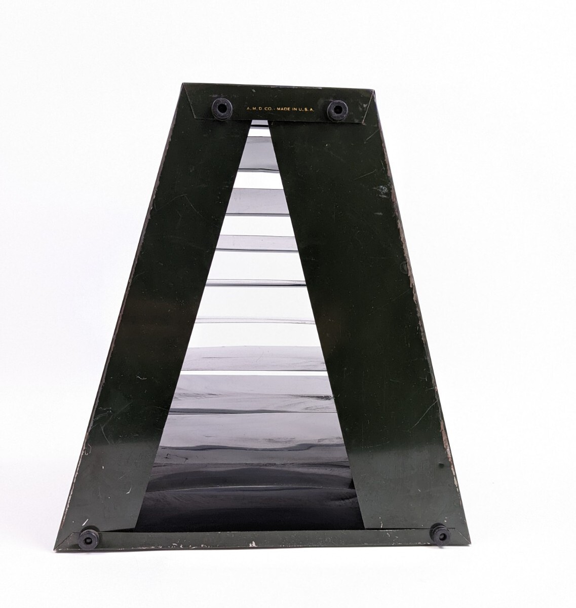 Wilson Jones Envelopes Green Metal Store Display Paper Sorter File Advertising