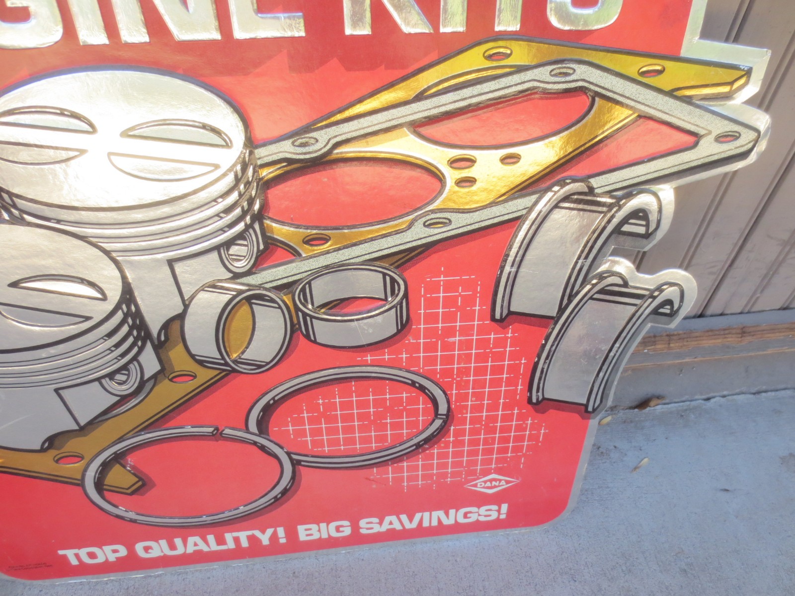 Perfect Circle Engine Kit Advertising Parts Shop Display Vintage Sign 26”x20”