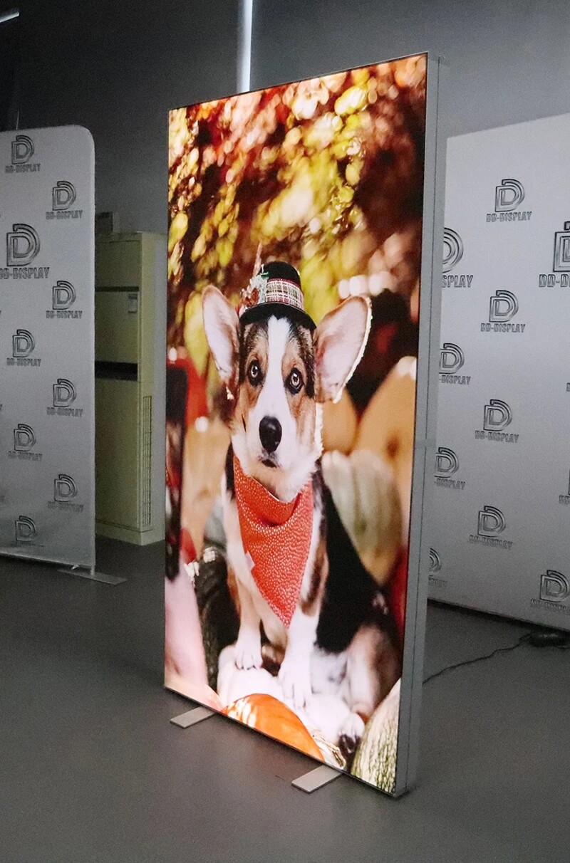 3′ x 6′ Customizable LED Frameless Fabric Light Box Banner Stand For Trade Show