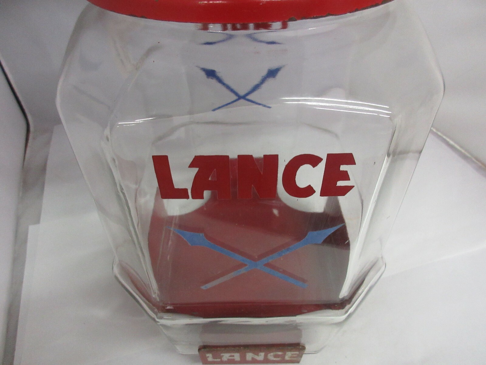 VINTAGE STORE ADVERTISING LANCE CRACKERS W/STAND COUNTER BIN DISPLAY RARE M-302