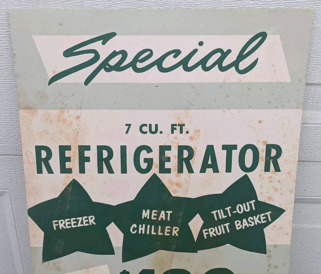 Vintage Firestone Refrigerator Counter Display Sign